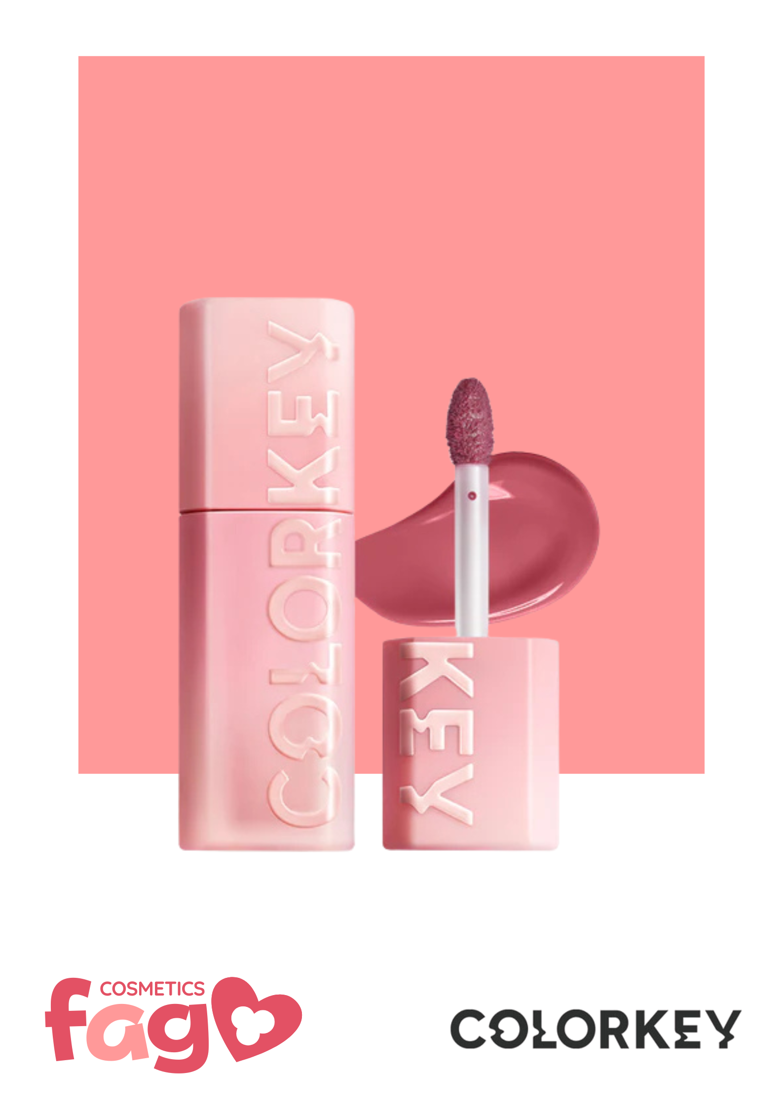 Son Bóng 3-D COLORKEY Vỏ Hồng Tạo Hiệu Ứng Môi Căng Mọng Đầy Đặn 3ml