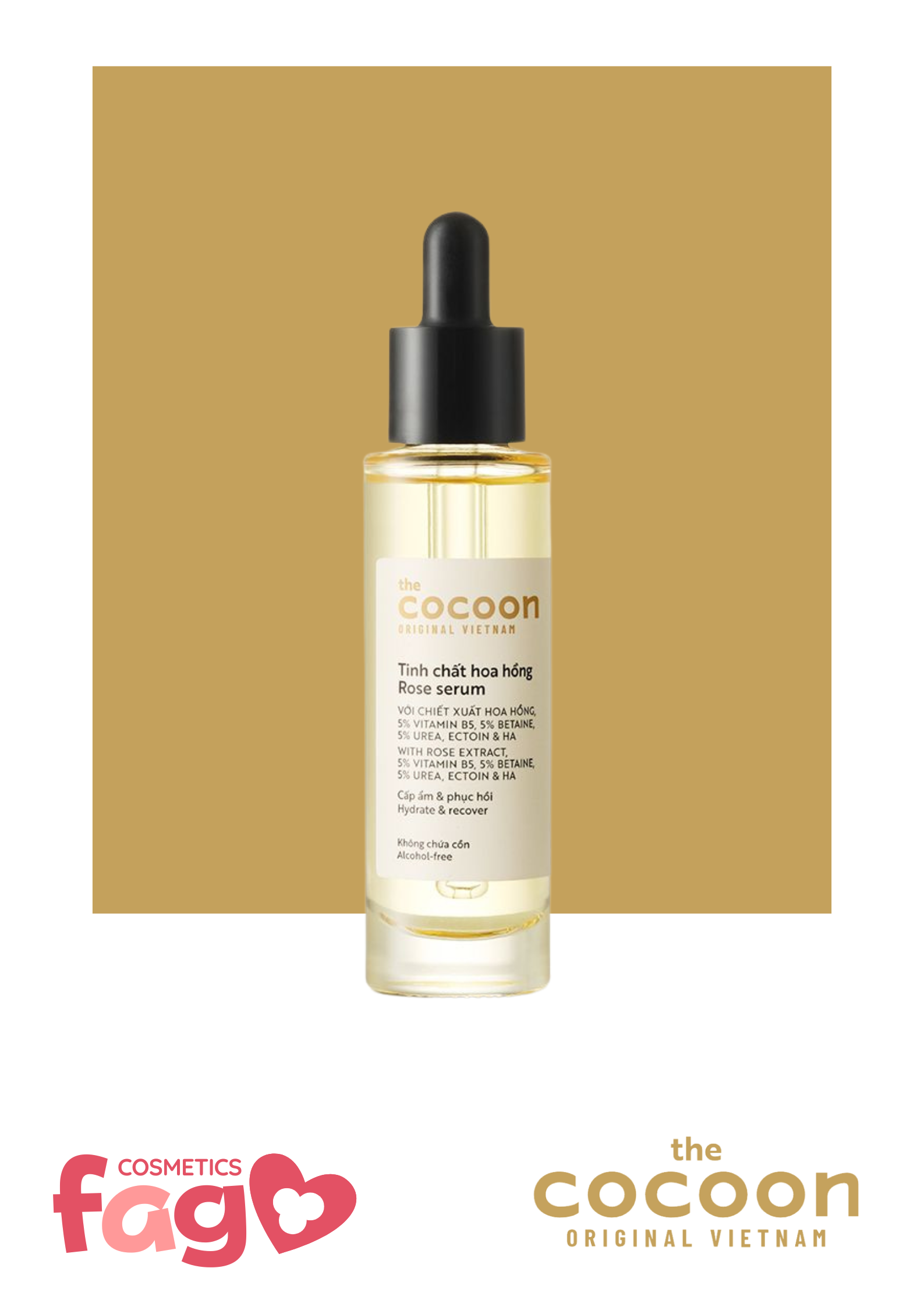 Tinh Chất Cocoon Cấp Nước & Cấp Ẩm Sâu Từ Hoa Hồng 30ml